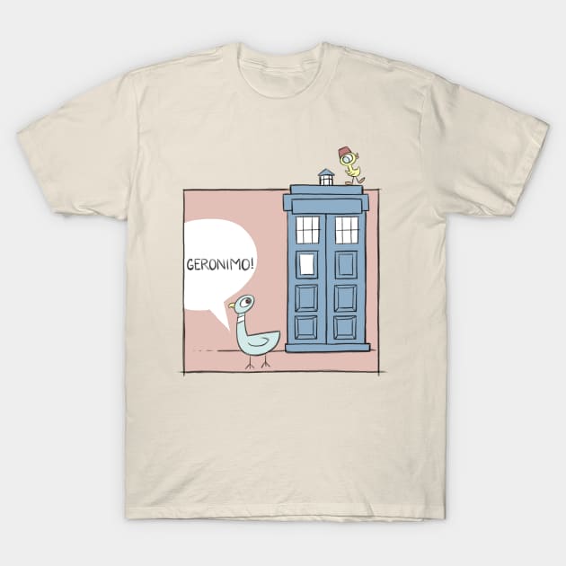 Don't Let the Pigeon Drive the Tardis T-Shirt by KHallion